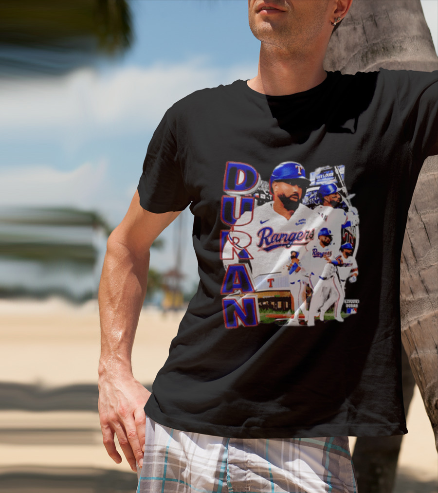 Ezequiel Duran Texas Rangers Player Nike Jersey Collage T-Shirt