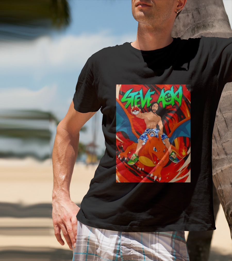 Steve Aoki Pokémon Charizard Adventure T-Shirt