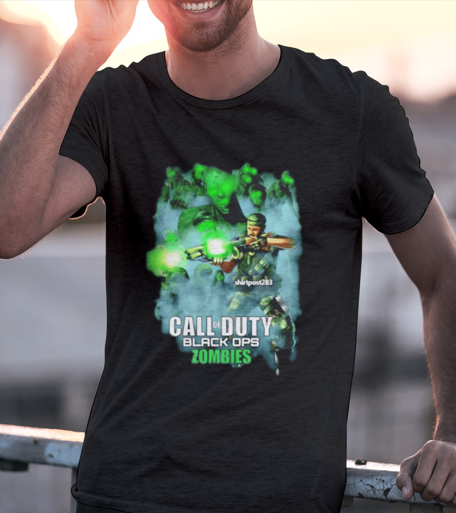 Call Of Duty Black Ops Zombies Tank Dempsey Battle Scene T-Shirt