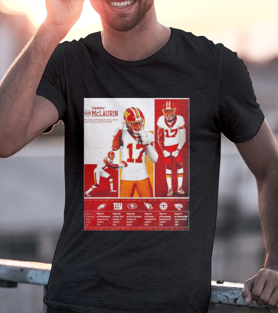 Terry McLaurin Washington Commanders 2026 Schedule NFL Football 17 Jersey Fan Gear T-Shirt