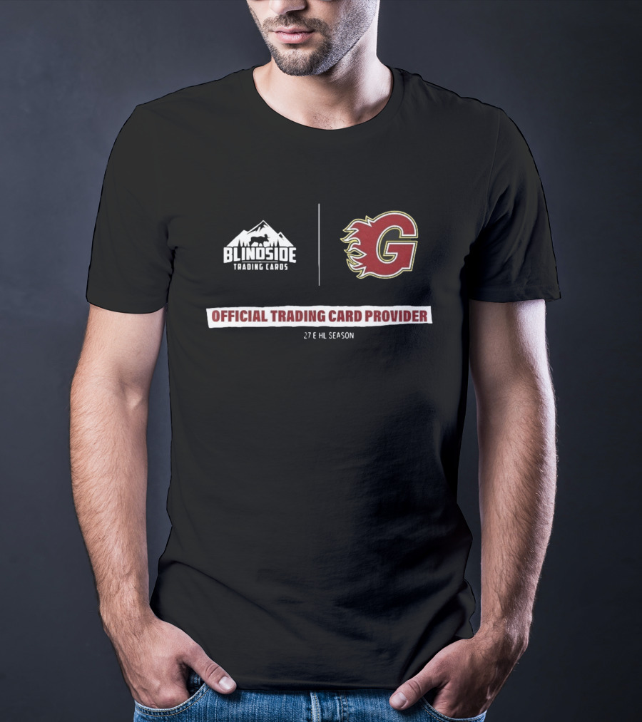 Blindside Trading Cards Guildford Flames Official Trading Card Provider 27th EHL Season T-Shirt