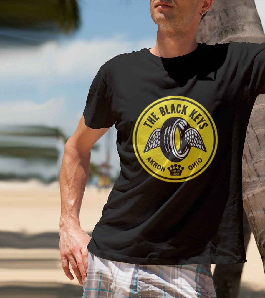 The Black Keys Easy Eye Sound Akron Ohio Winged Tire T-Shirt