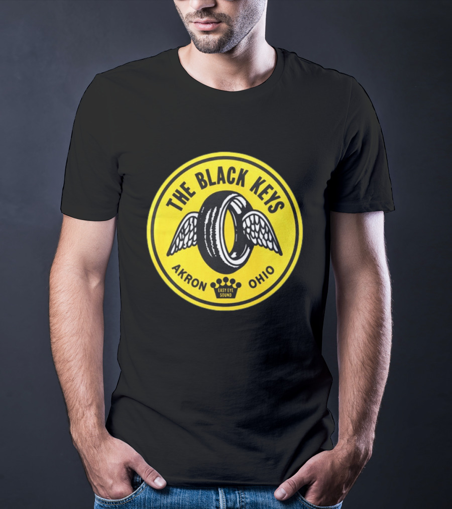 The Black Keys Easy Eye Sound Akron Ohio Winged Tire T-Shirt