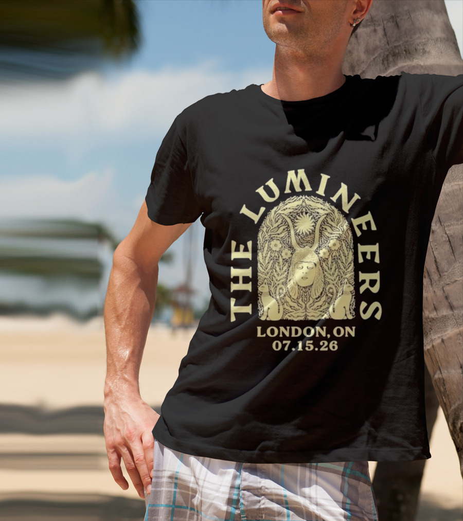 The Lumineers London ON 07.15.26 Concert Event Art Floral Motif T-Shirt