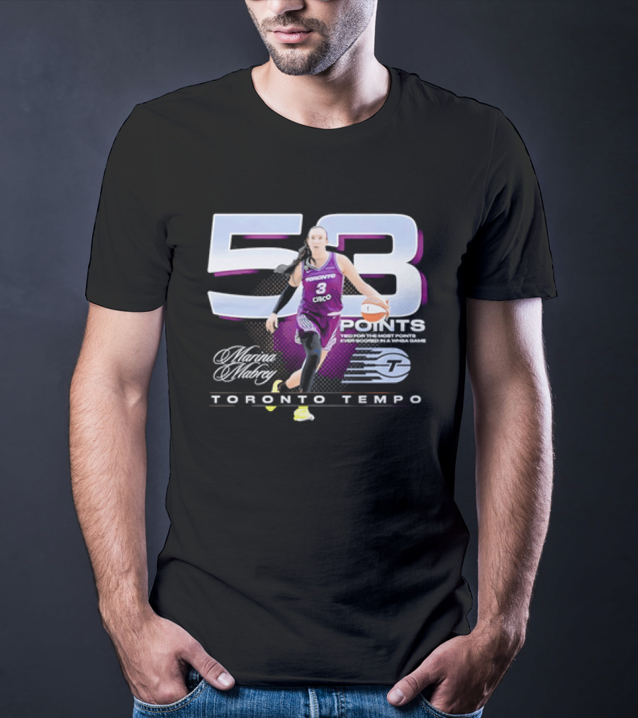 Toronto Tempo Marina Mabrey 53 Points Basketball T-Shirt