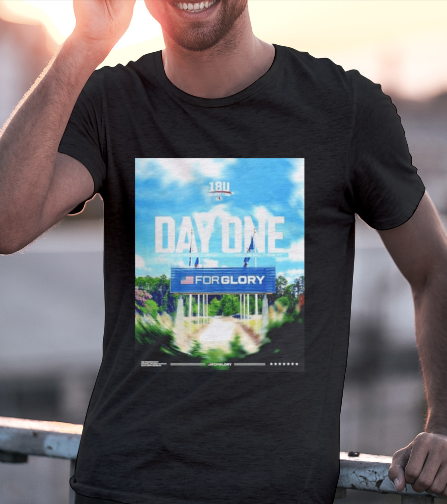 USA Baseball 18U Training Camp Day One For Glory American Flag Inspiring Journey T-Shirt