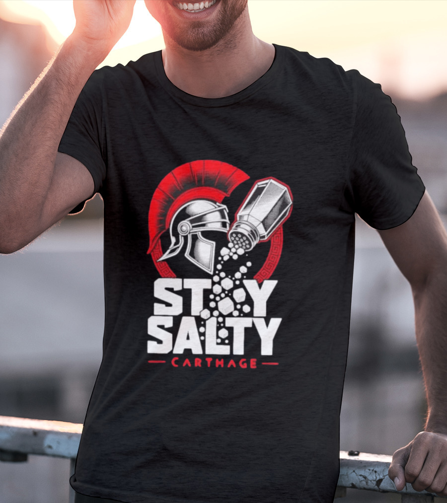 Stay Salty Carthage Roman Republic Rome Punic Wars Greek Helmet Salt Shaker T-Shirt