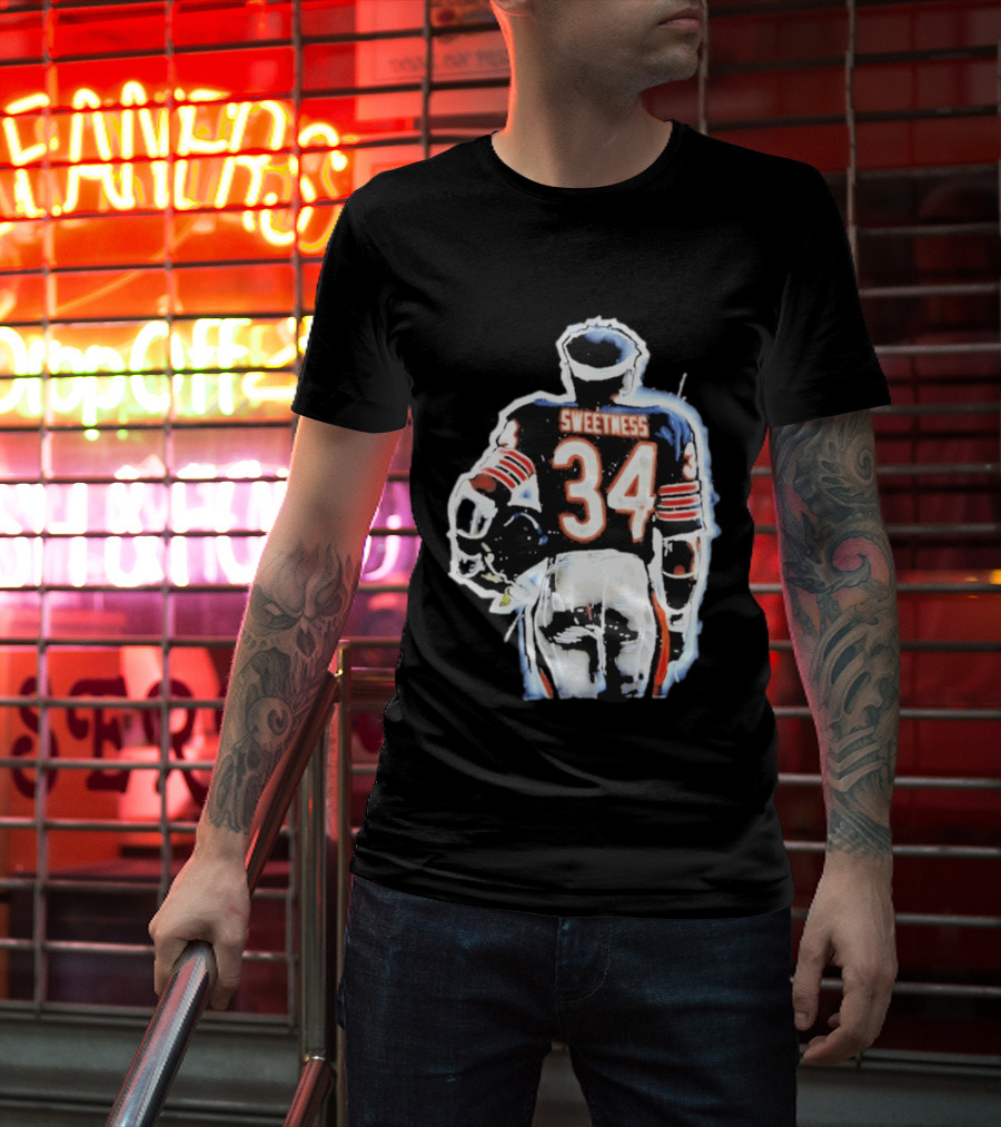Walter Payton Sweetness 34 Chicago Bears Football Jersey Player T-Shirt