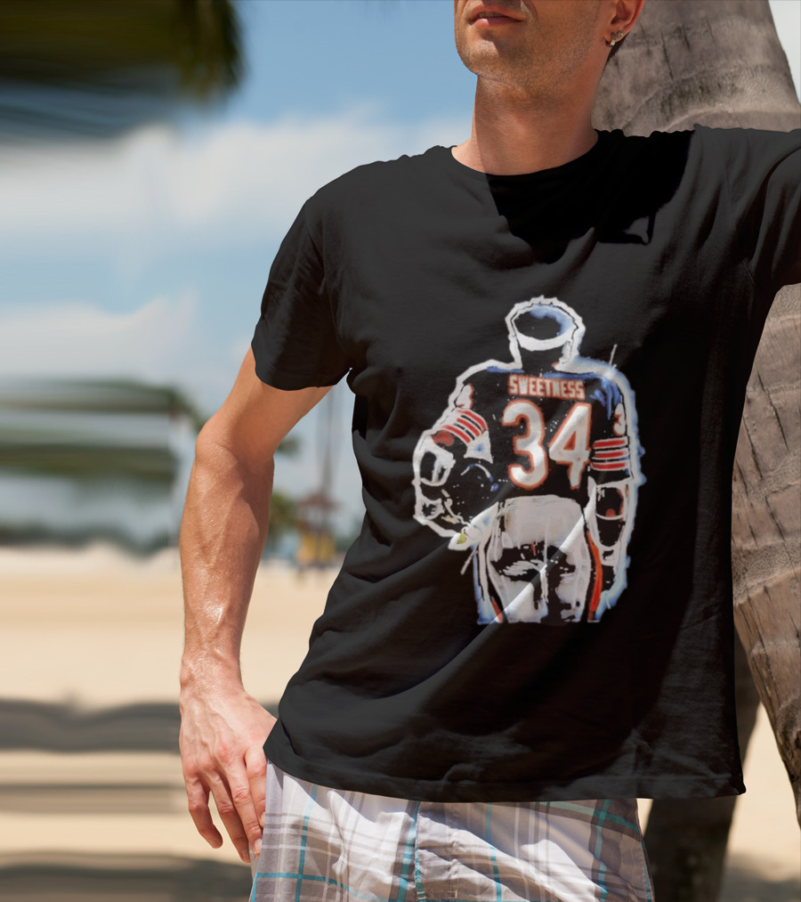 Walter Payton Sweetness 34 Chicago Bears Football Jersey Player T-Shirt