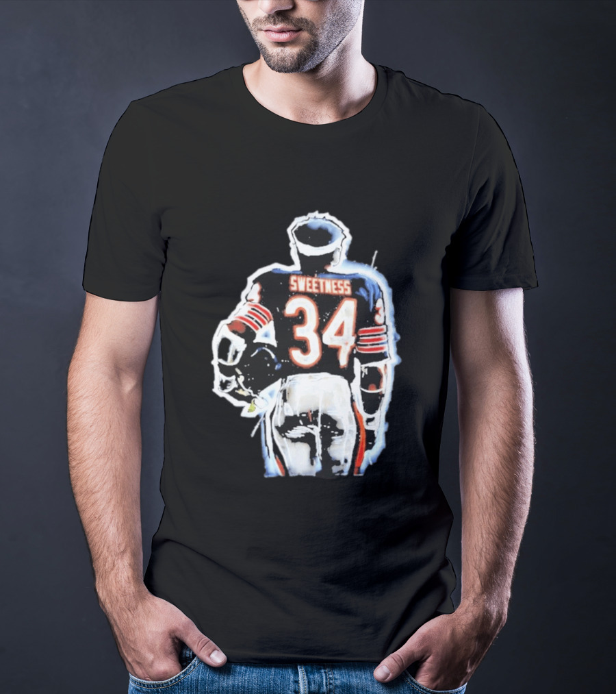 Walter Payton Sweetness 34 Chicago Bears Football Jersey Player T-Shirt
