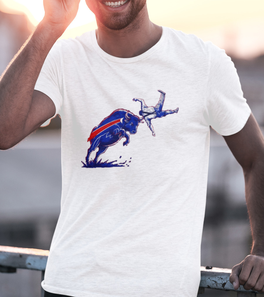Buffalo Bills 2026 Bold Charging Buffalo Icon With Red Streak T-Shirt