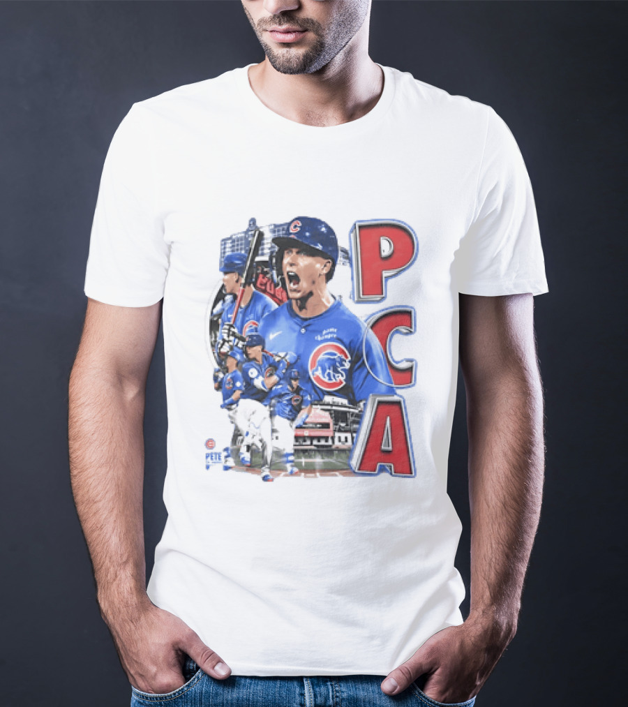 PCA Pete Crow Armstrong Chicago Cubs Baseball Collage T-Shirt