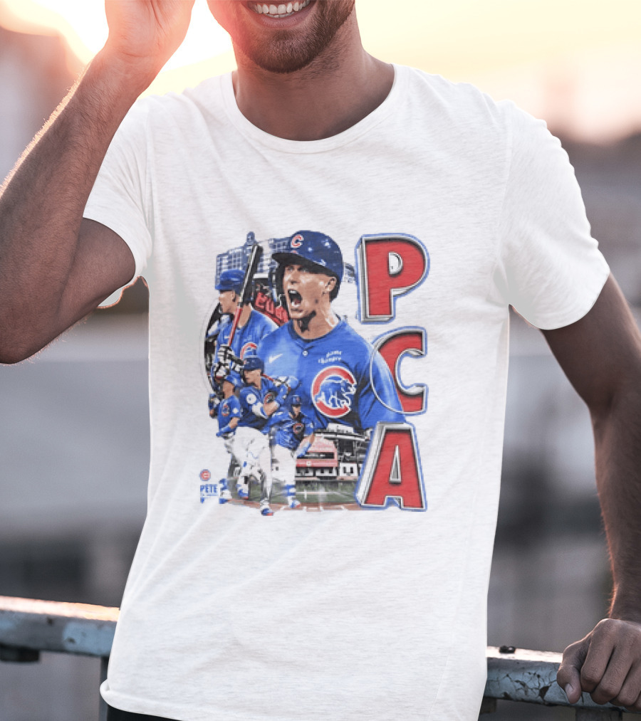 PCA Pete Crow Armstrong Chicago Cubs Baseball Collage T-Shirt
