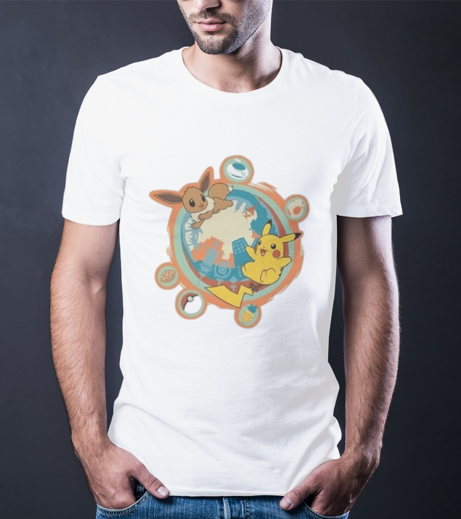 Pokémon 10 Year Anniversary 2026 Pikachu Eevee Celebration T-Shirt