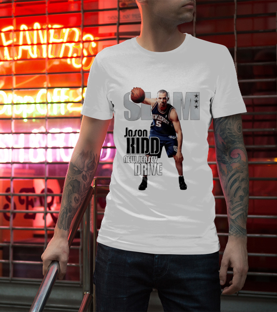 SLAM Magazine Jason Kidd New Jersey Drive Nets Basketball T-Shirt