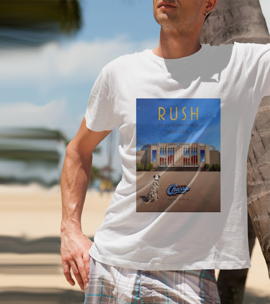 Rush Fifty Something Tour 2026 Chicago United Center July 16 18 20 22 Event T-Shirt