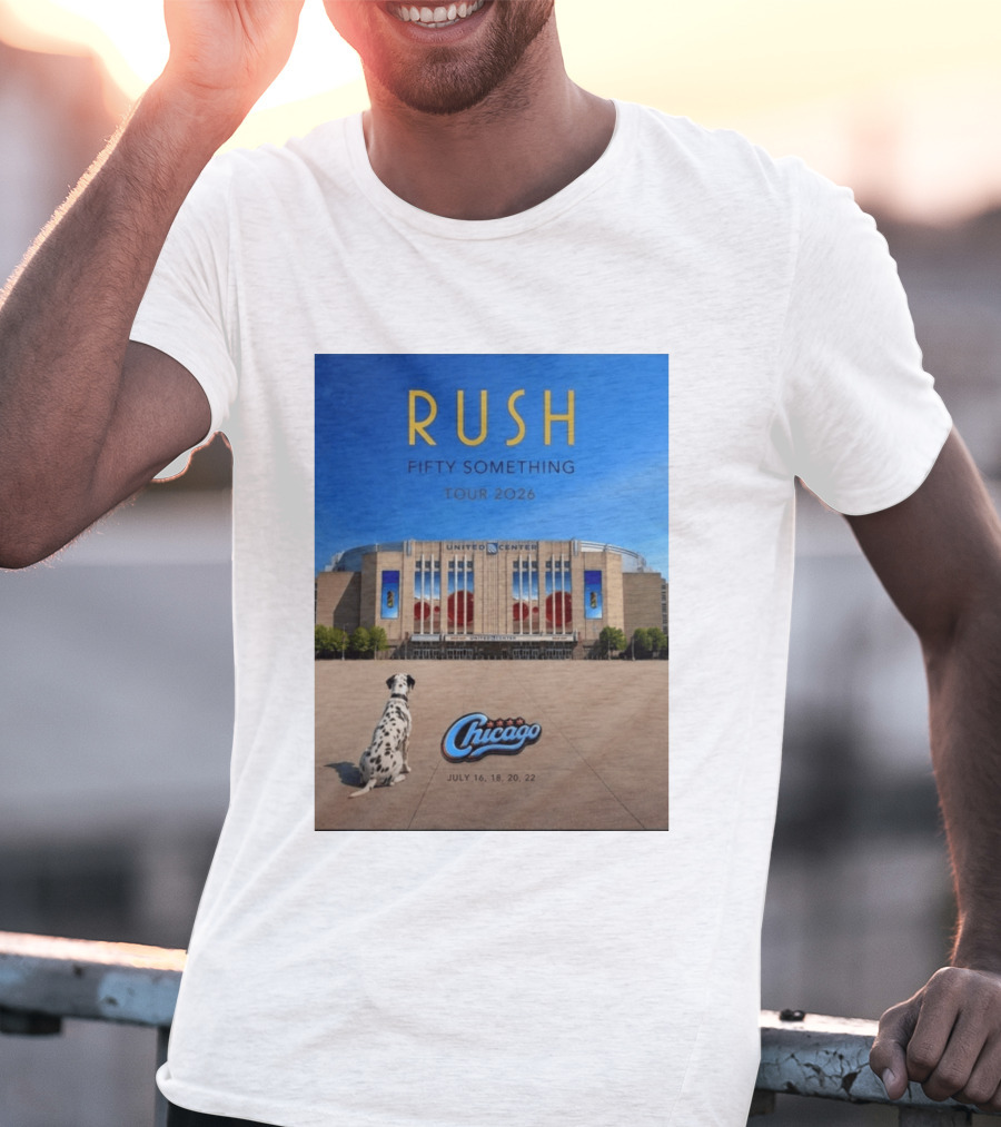 Rush Fifty Something Tour 2026 Chicago United Center July 16 18 20 22 Event T-Shirt