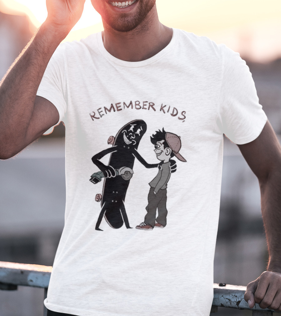 Remember Kids Skateboard Flock Two Pounds Copper Gold T-Shirt