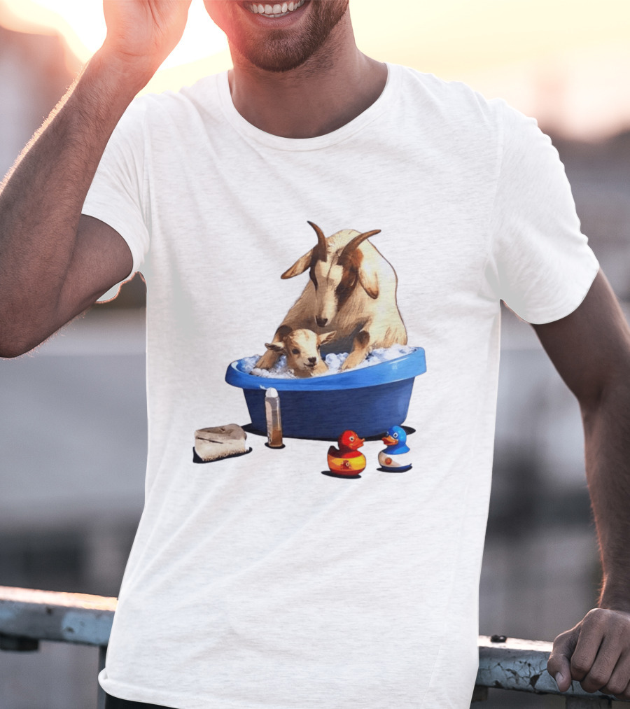 Spain Argentina Rubber Duckies Goat Bath Fun Time T-Shirt