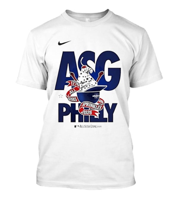 Nike MLB ASG Philly All Star Game 2026 1776 Theme Sprinkles T-Shirt