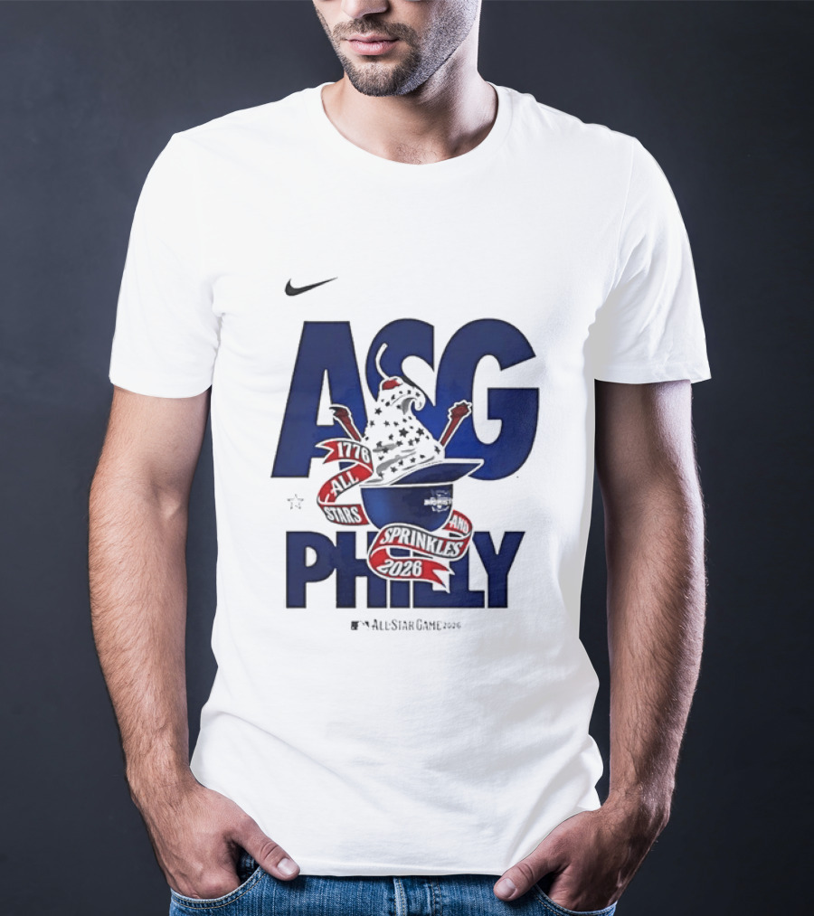 Nike MLB ASG Philly All Star Game 2026 1776 Theme Sprinkles T-Shirt