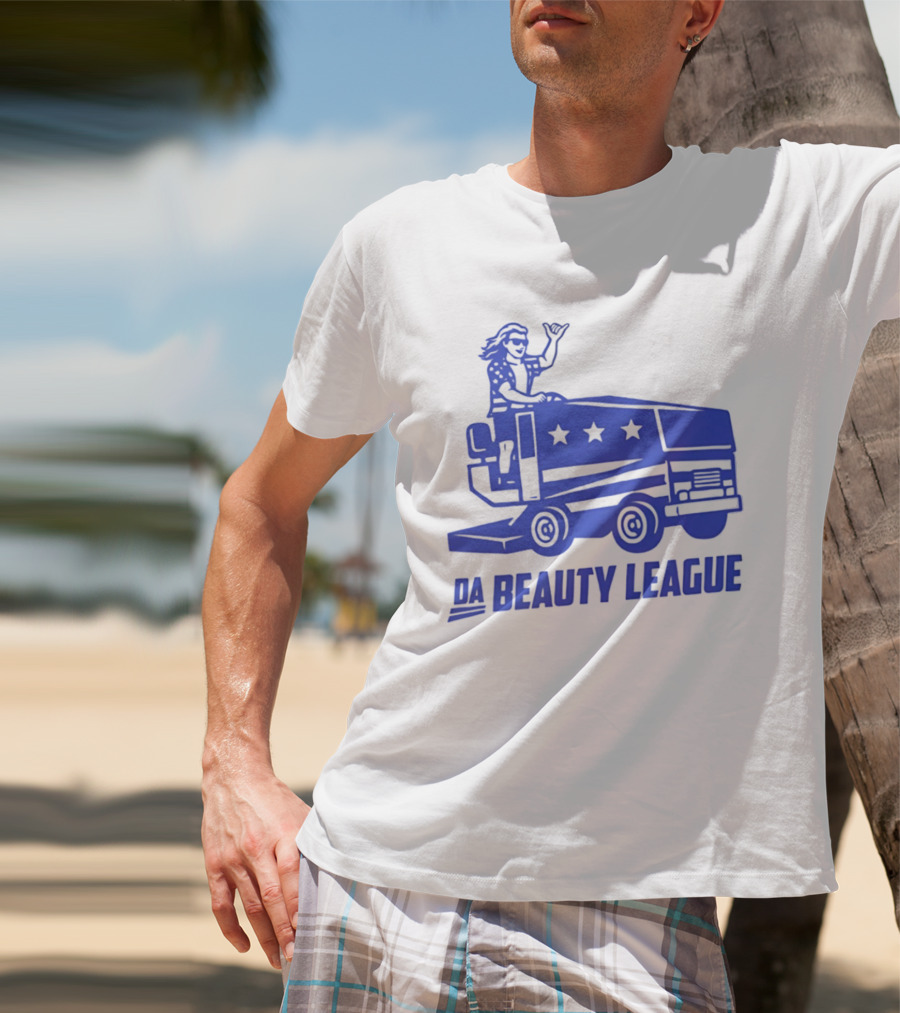 USA Wheels Zamboni Driver Da Beauty League Hockey T-Shirt