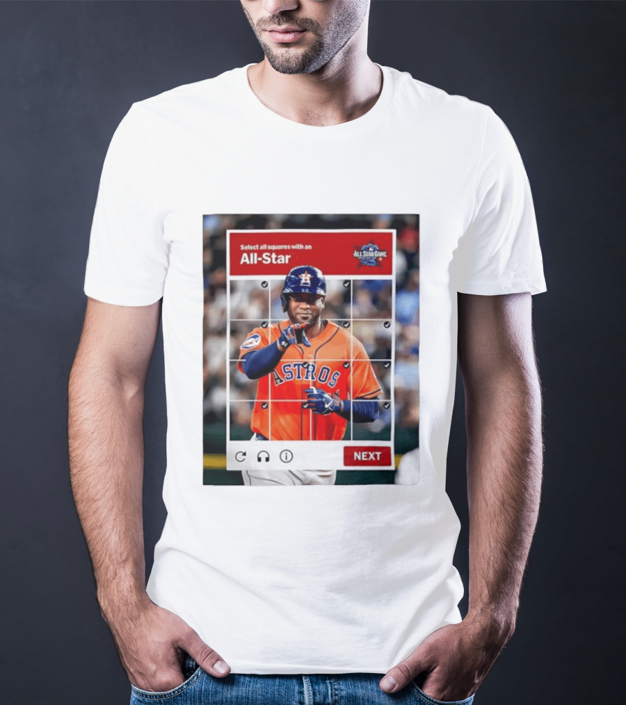 Yordan Alvarez Houston Astros Select All Squares All Star Captcha Meme T-Shirt