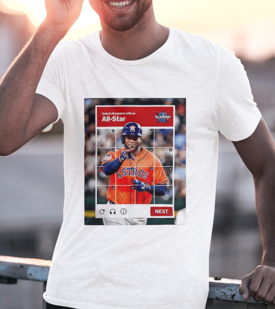 Yordan Alvarez Houston Astros Select All Squares All Star Captcha Meme T-Shirt