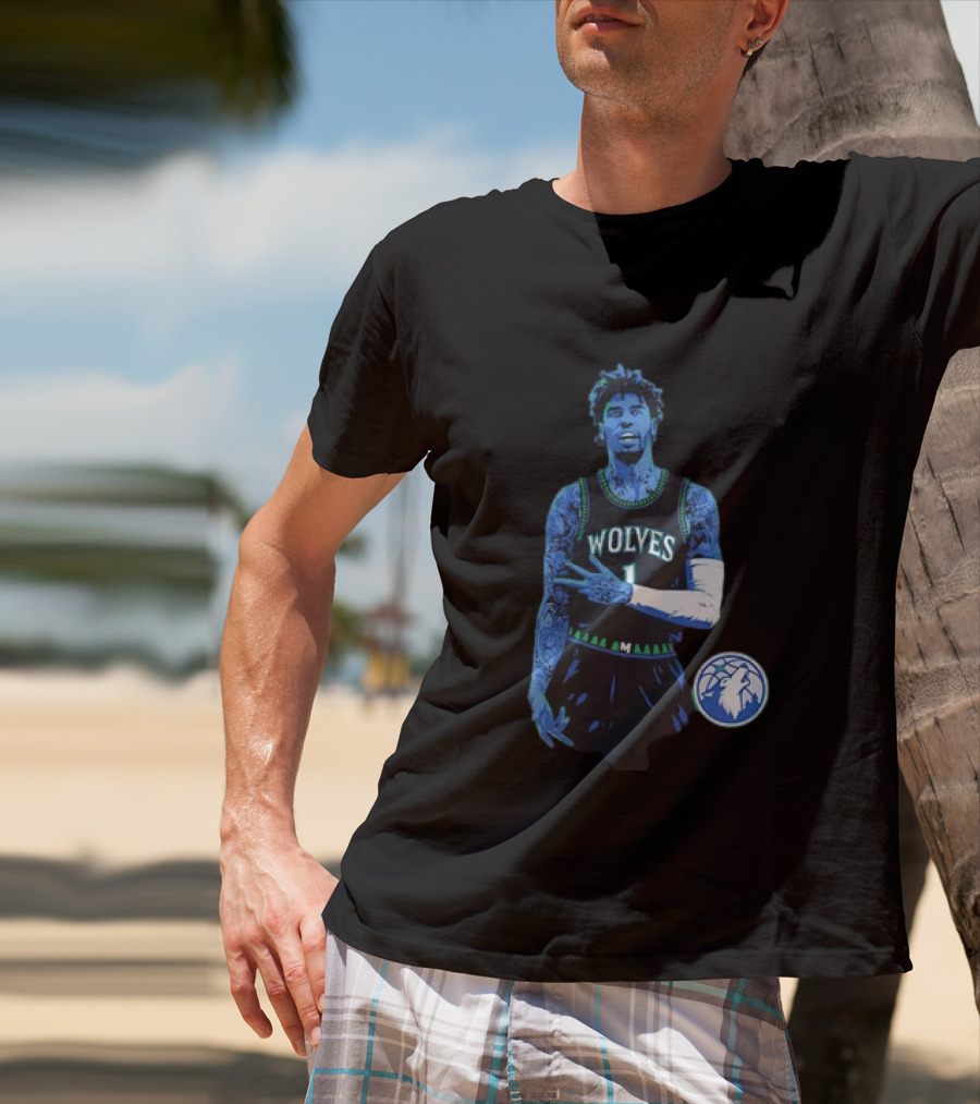 Anthony Edwards Wolves 1 Minnesota Timberwolves Basketball T-Shirt
