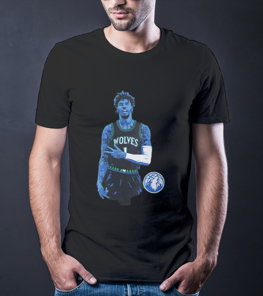 Anthony Edwards Wolves 1 Minnesota Timberwolves Basketball T-Shirt