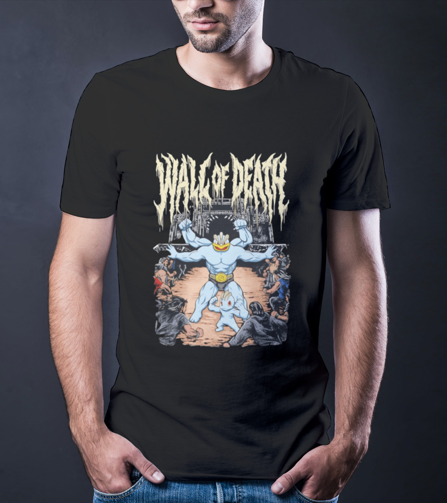 Pokemon Machamp Wall Of Death Heavy Metal Concert Battle T-Shirt