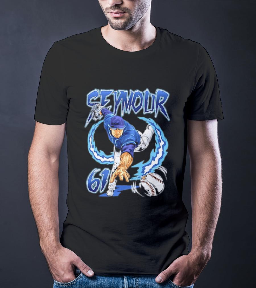 Seymour 61 Pitcher Action Tampa Bay Rays T-Shirt