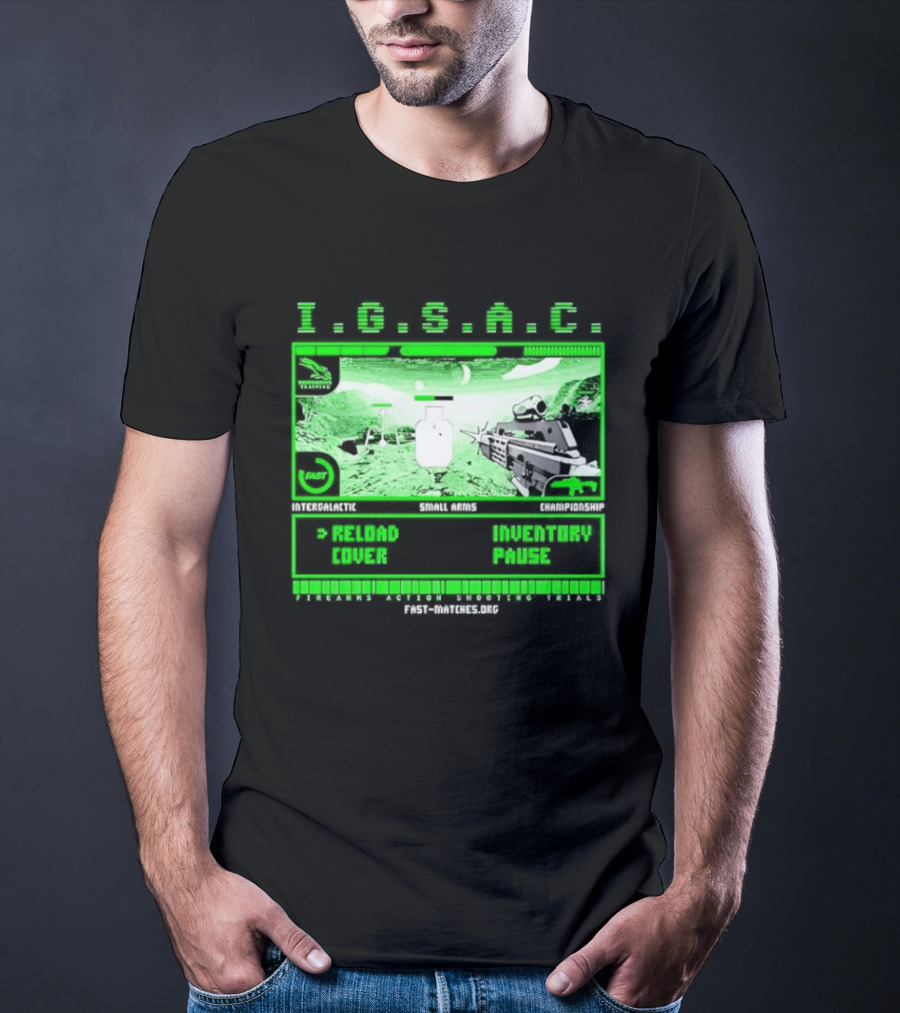 I.G.S.A.C Reload Cover Inventory Pause Gaming Interface Display T-Shirt