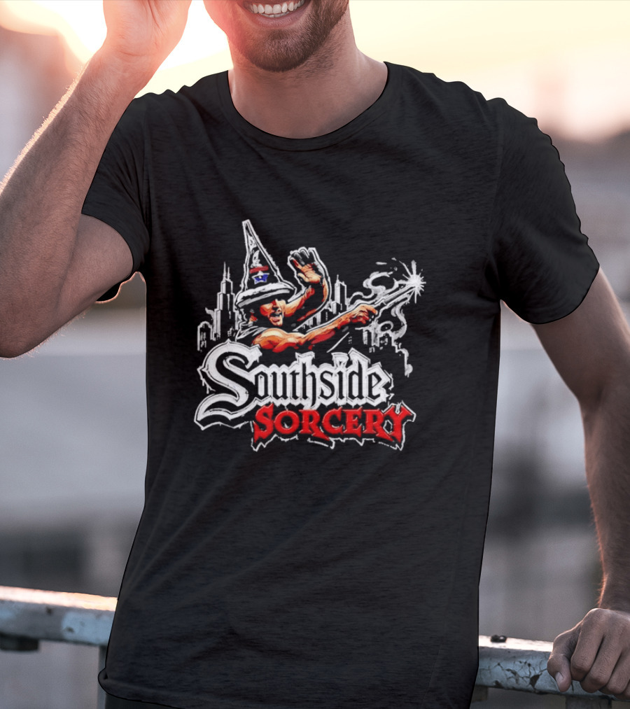 Southside Sorcery Chicago Wizard Magic Skyline Spellbinding T-Shirt