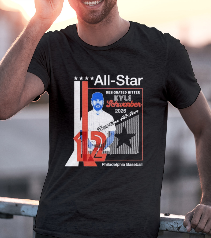 Kyle Schwarber Philadelphia Baseball 2026 All Star Designated Hitter Number 12 T-Shirt