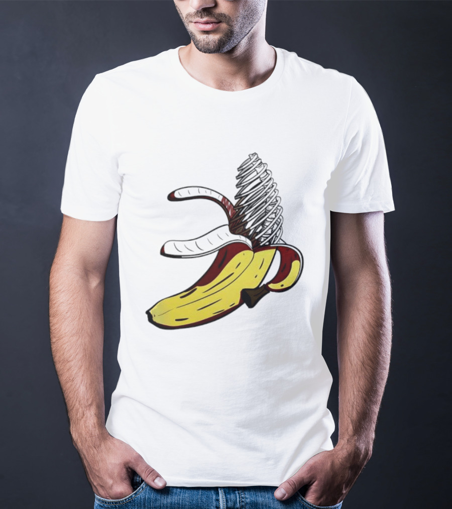 Anatomical Banana Skeleton Surreal Peeled Fruit T-Shirt
