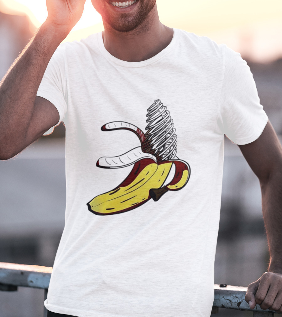 Anatomical Banana Skeleton Surreal Peeled Fruit T-Shirt