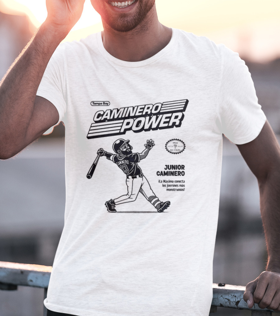 Junior Caminero Power Tampa Bay Rays Baseball Player T-Shirt