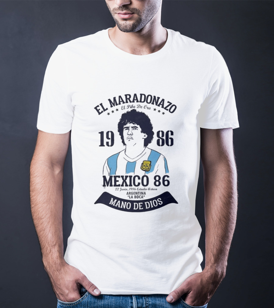 El Maradonazo El Pibe De Oro 1986 Argentina Mano De Dios Mexico 86 T-Shirt