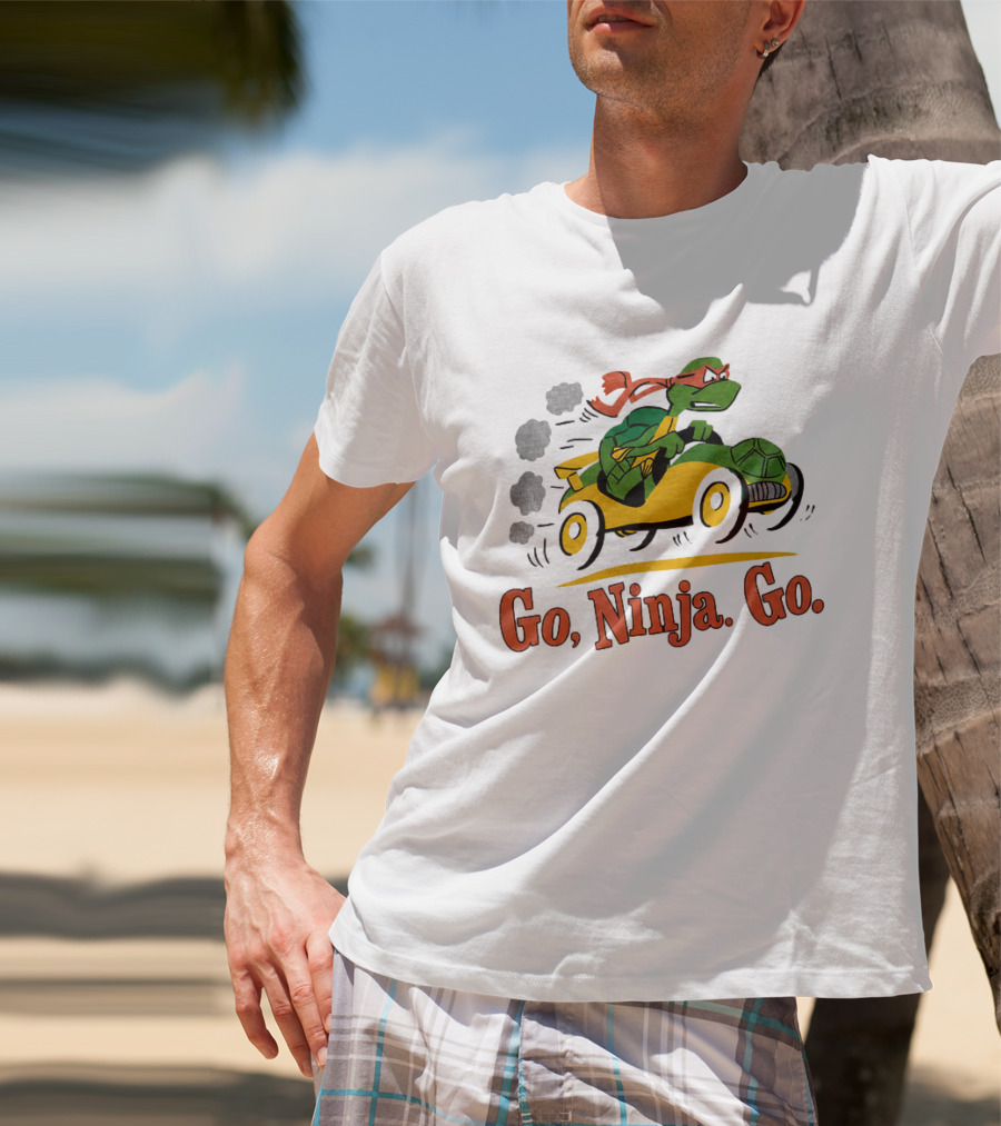 Ninja Turtle Racing In Classic Go Kart T-Shirt