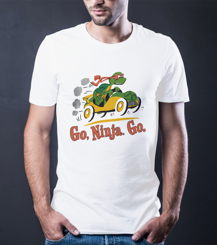 Ninja Turtle Racing In Classic Go Kart T-Shirt