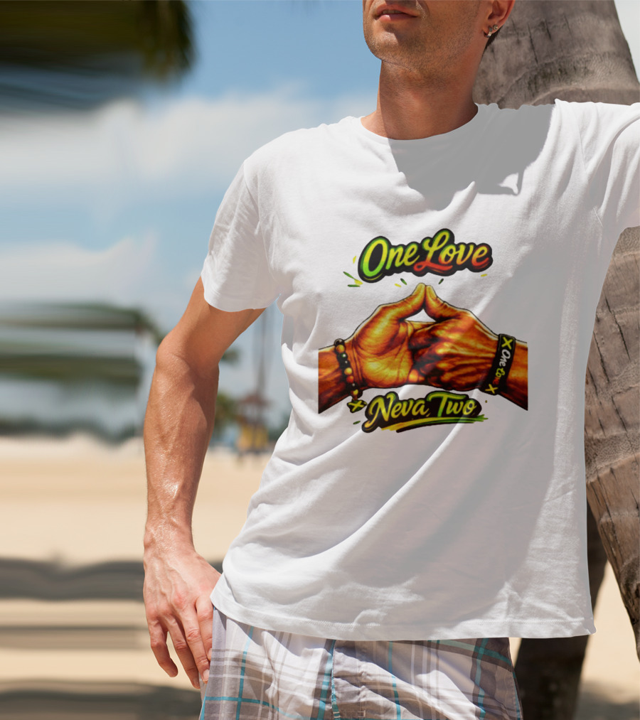 One Love Neva Two Jamaican Unity Gesture T-Shirt