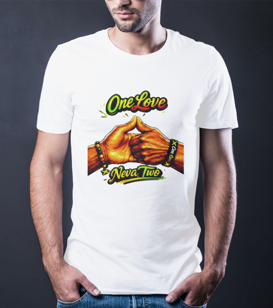 One Love Neva Two Jamaican Unity Gesture T-Shirt