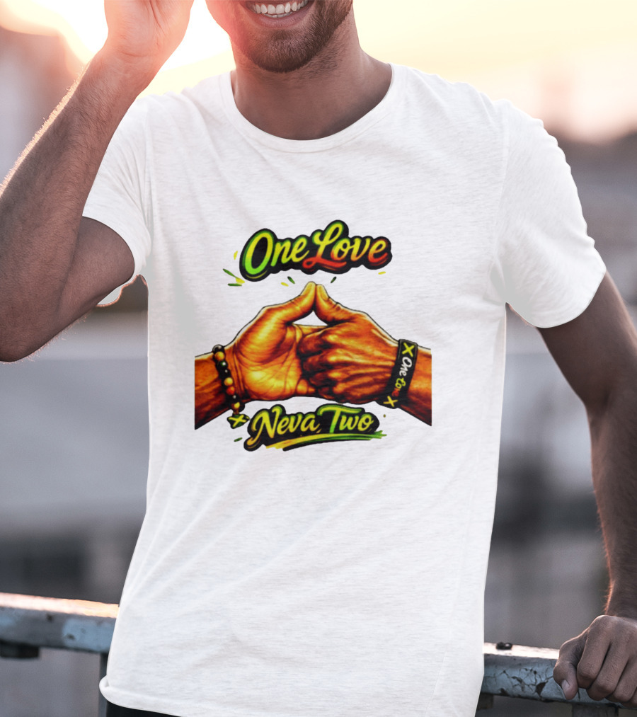 One Love Neva Two Jamaican Unity Gesture T-Shirt