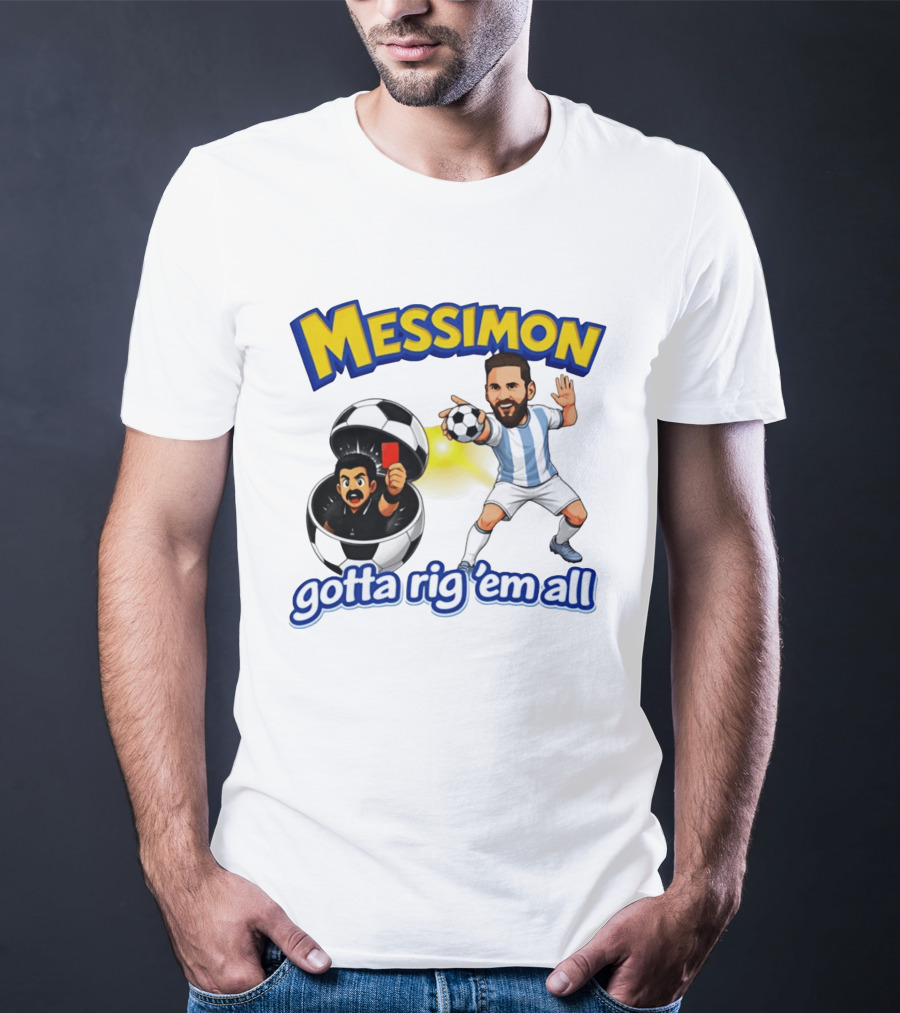 Messimon Soccer Fusion Gotta Rig 'em All Cartoon T-Shirt