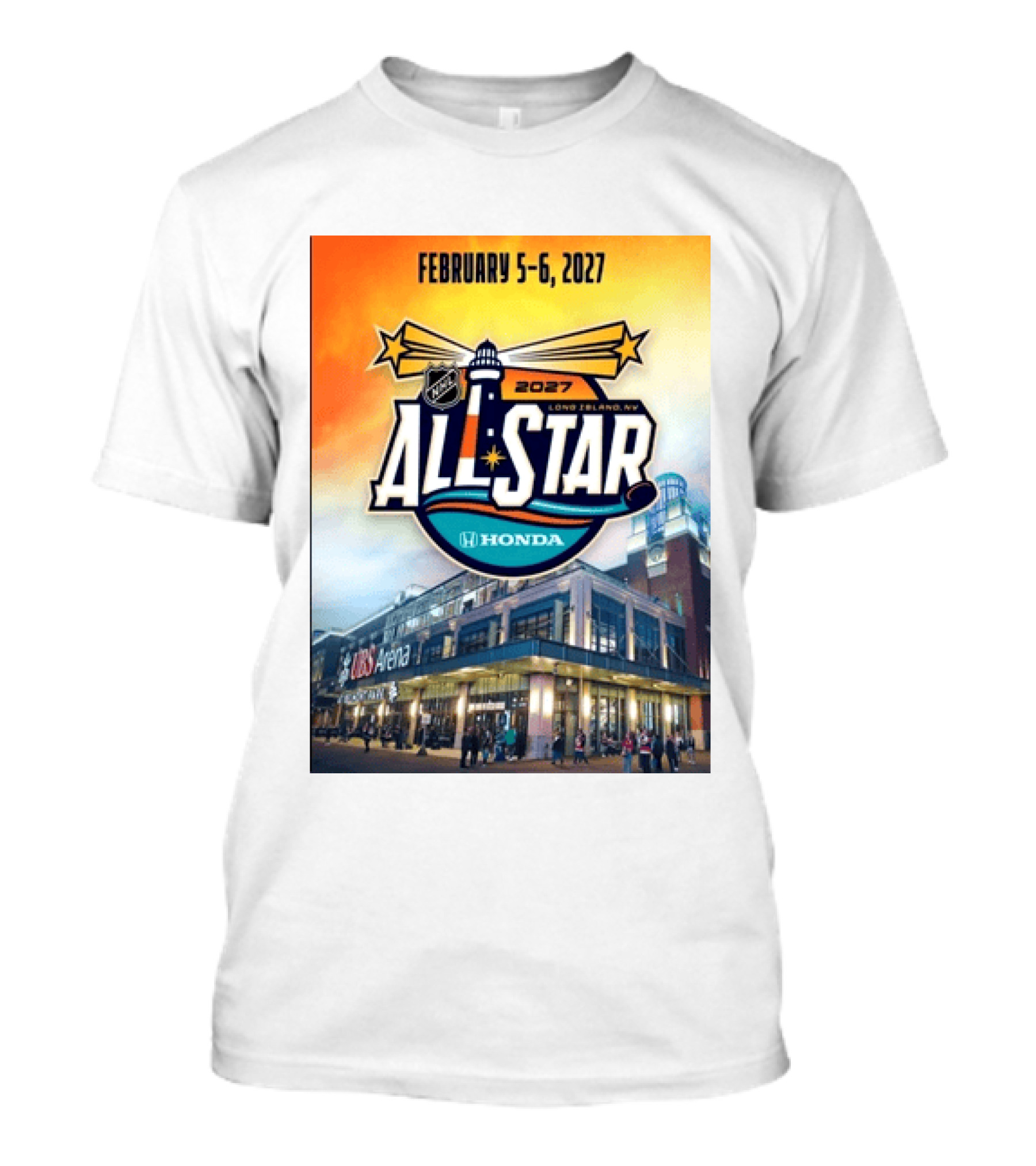 NHL All Star 2027 Honda February 5 6 UBS Arena Long Island NY T-Shirt