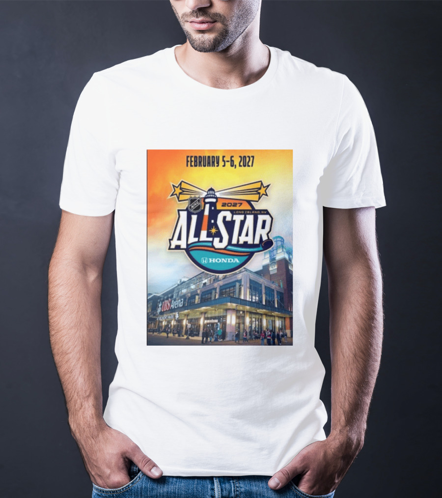 NHL All Star 2027 Honda February 5 6 UBS Arena Long Island NY T-Shirt