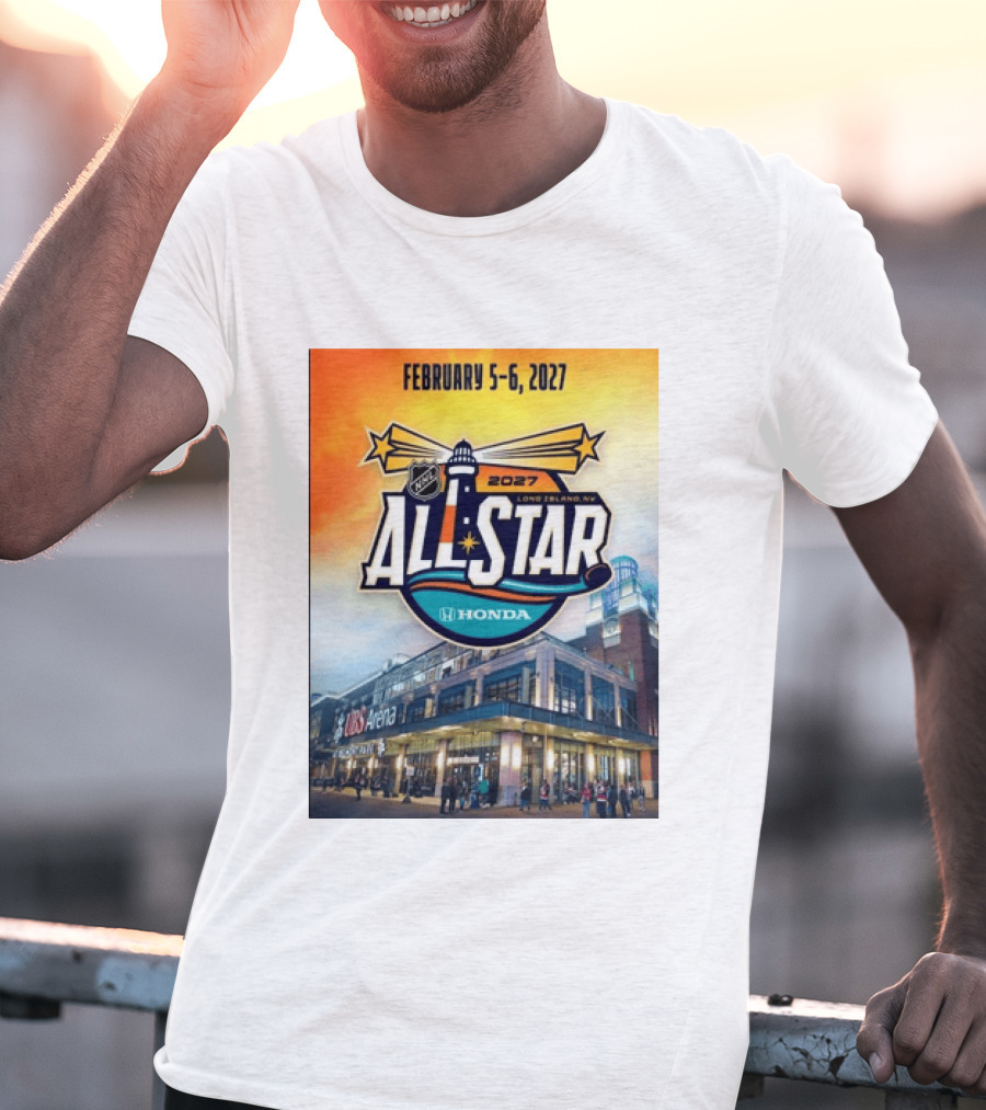 NHL All Star 2027 Honda February 5 6 UBS Arena Long Island NY T-Shirt