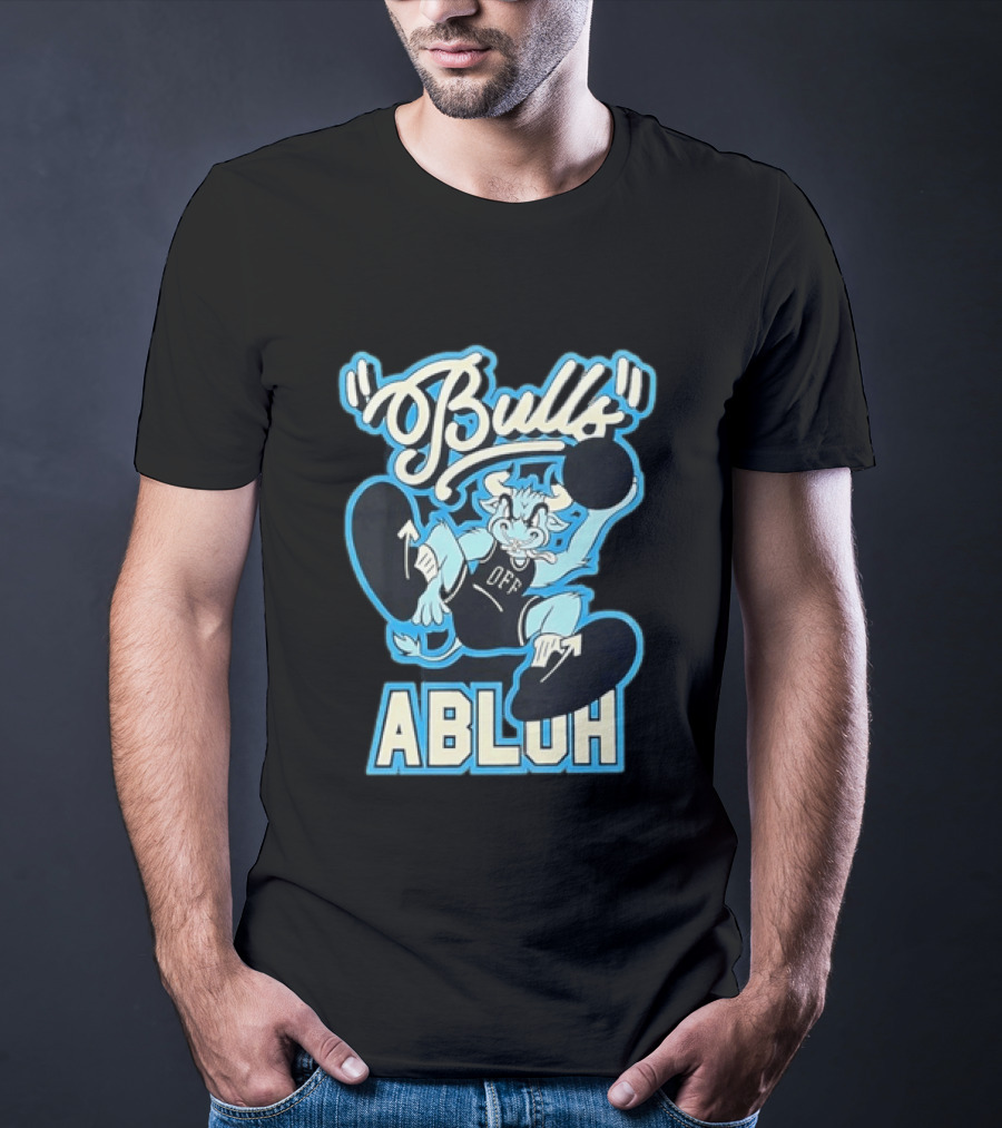 Off White Bulls Abloh Cartoon Basketball T-Shirt