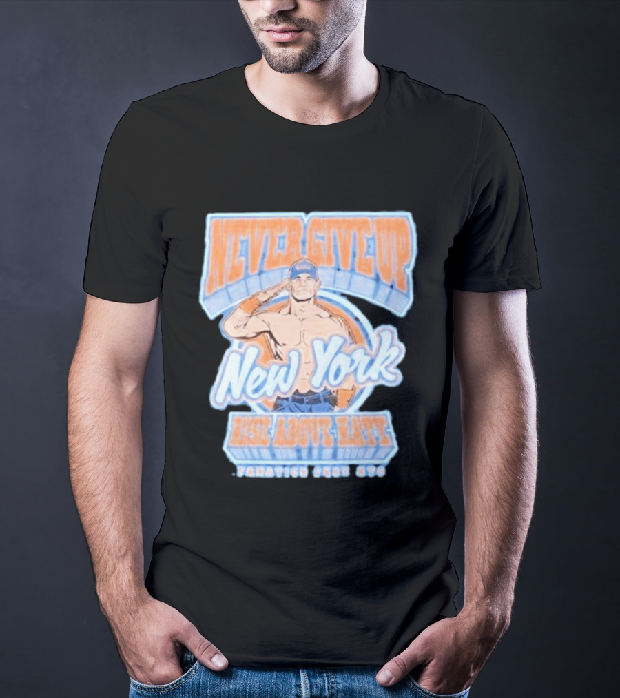 Never Give Up New York Rise Above Hate Fanatics Fest NYC T-Shirt